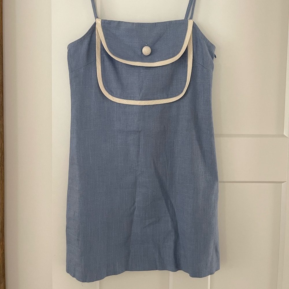 Staud linen mini dress